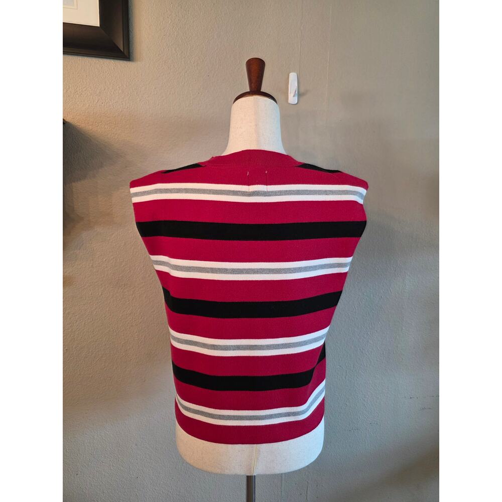 NWT Maeve Anthropologie Noah Muscle Sweater Tank Top Boxy SZ Medium Striped - Picture 4 of 7